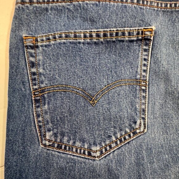 Levis 550 Relaxed Fit Jeans Mens 40x30 Blue Denim Classic Straight Leg StoneWash - Picture 3 of 14